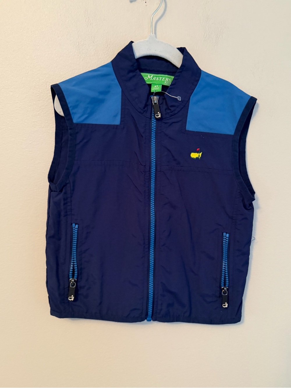 Masters Boys' Navy & Blue Sleeveless Vest Jacket